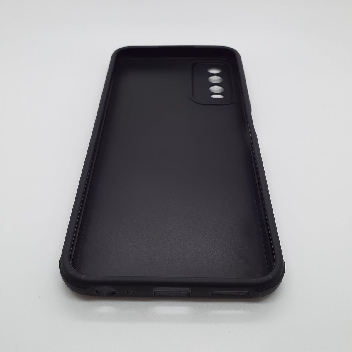 Vivo Y20 Carbon Fiber texture Hard Rubber armour back cover shock-porof case