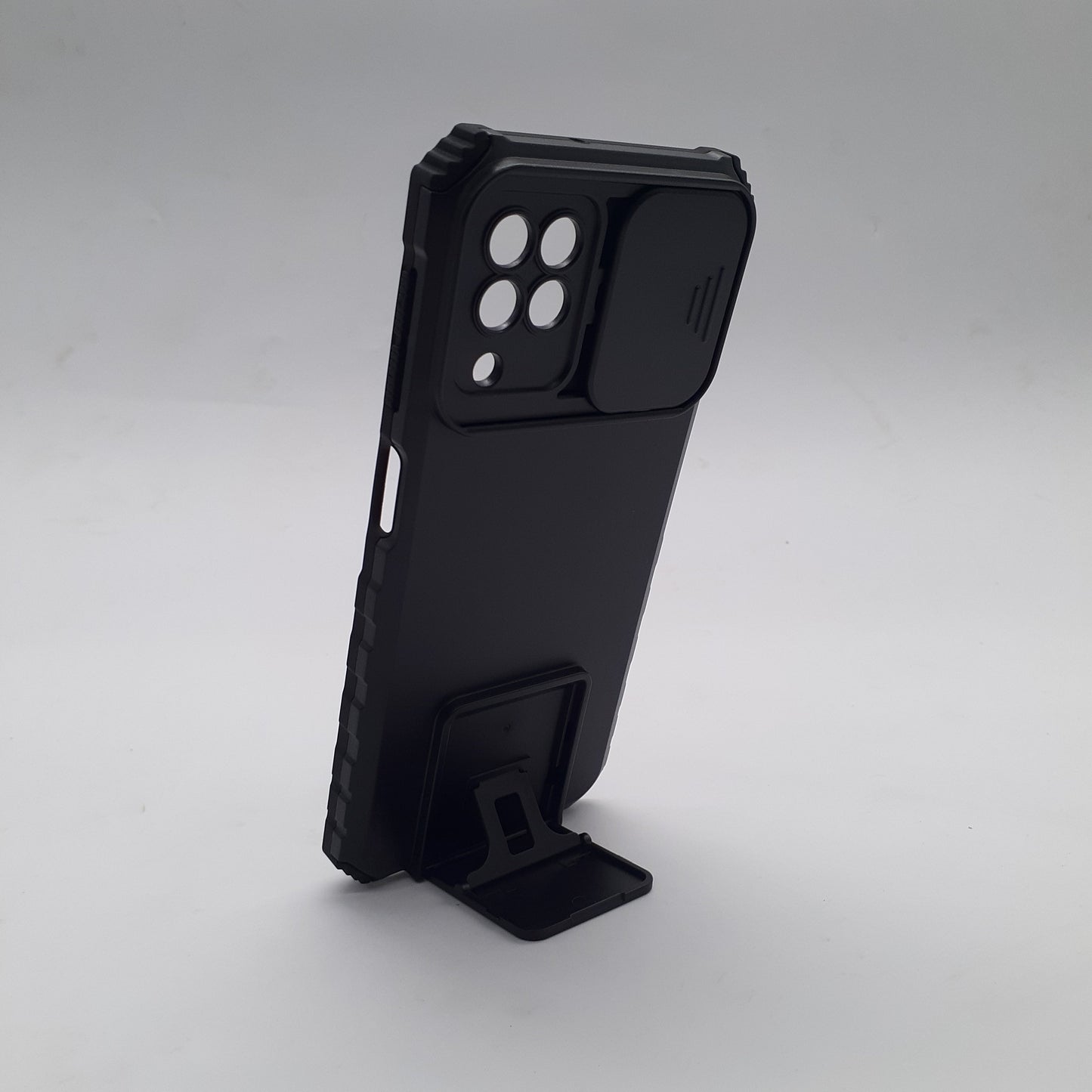Samsung A22/A22 5G Protective Phone Case with Sliding Camera Cover Lens Protection and Integrated Kickstand/Built-in Stand, Heavy Duty Shockproof Armor