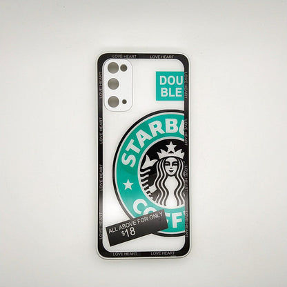 S20 Starbucks Series High Quality Perfect Cover Full Lens Protective Transparent TPU Case For Samsung S20