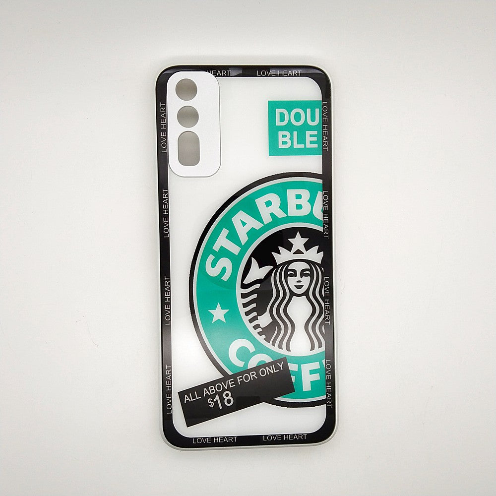 Y20 Starbucks Series High Quality Perfect Cover Full Lens Protective Transparent TPU Case For Vivo Y20