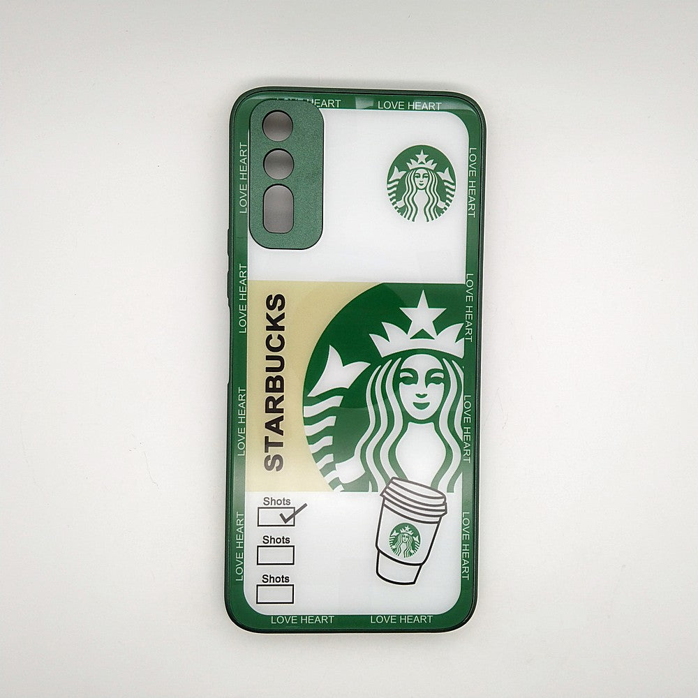 Y20 Starbucks Series High Quality Perfect Cover Full Lens Protective Transparent TPU Case For Vivo Y20