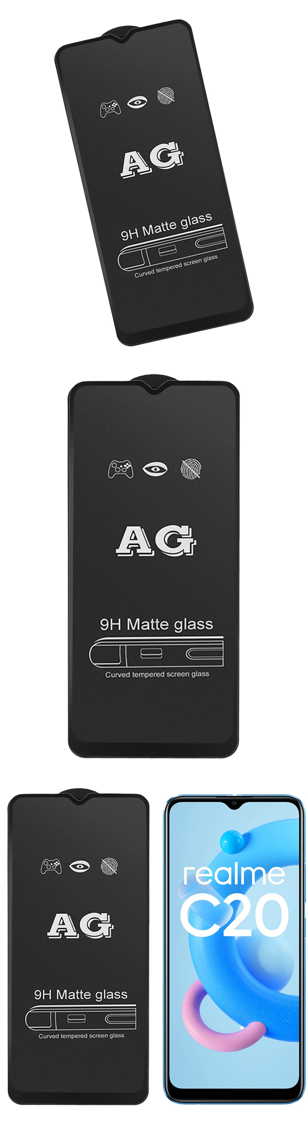 Matte Tempered Glass Screen Protector for Realme C20