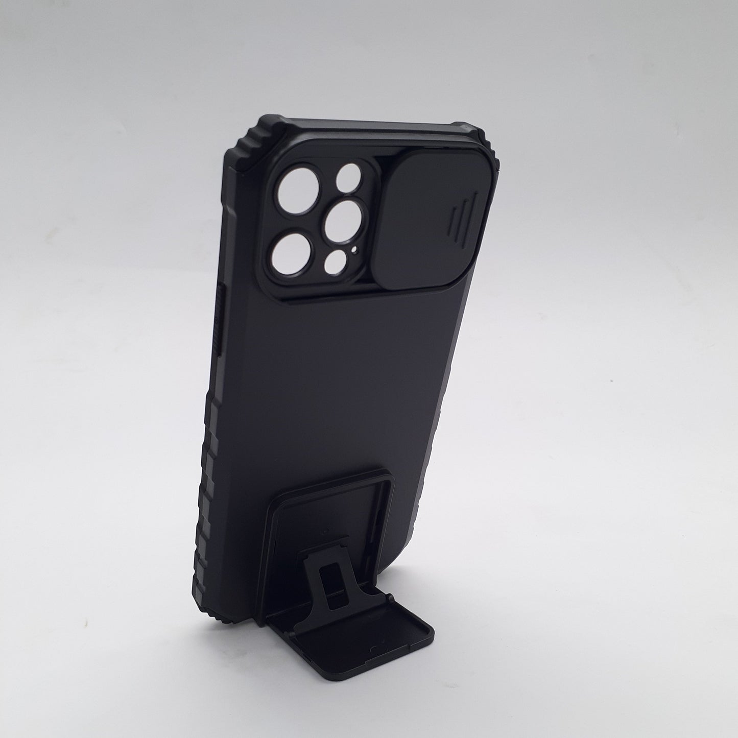 iPhone 12 Pro Heavy Duty Protective Case with Sliding Camera Cover and Integrated Kickstand for Hands-Free Viewing