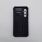 Samsung S23 FE Shockproof Case with Sliding Camera Cover and Integrated Ring Stand Holder, Heavy Duty Protection, Black