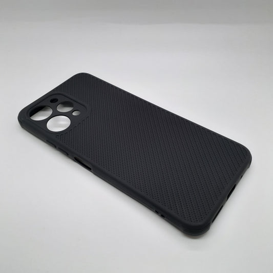 Redmi 12 Carbon Fiber texture Hard Rubber armour back cover shock-porof case