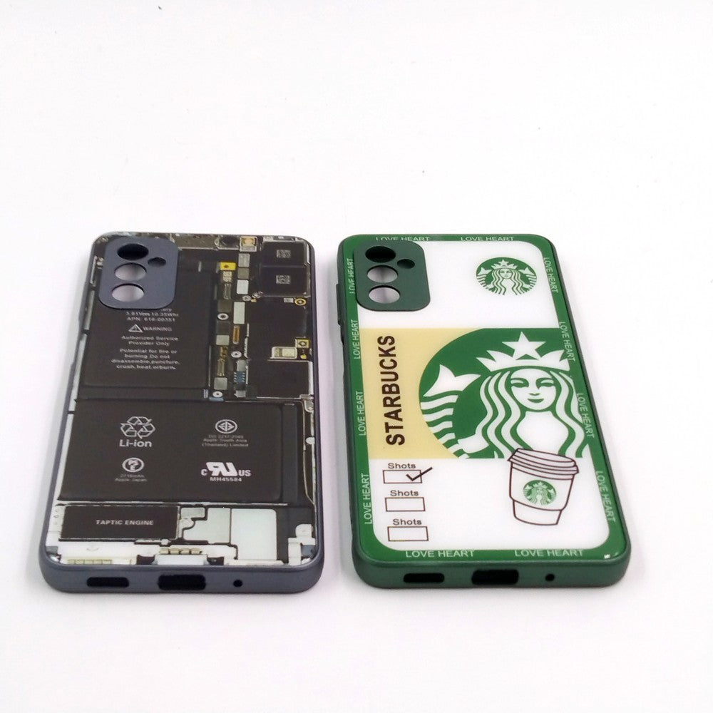 Samsung M52 5G pack of 2 Glass Back Covers Stabucks and Circuit Design
