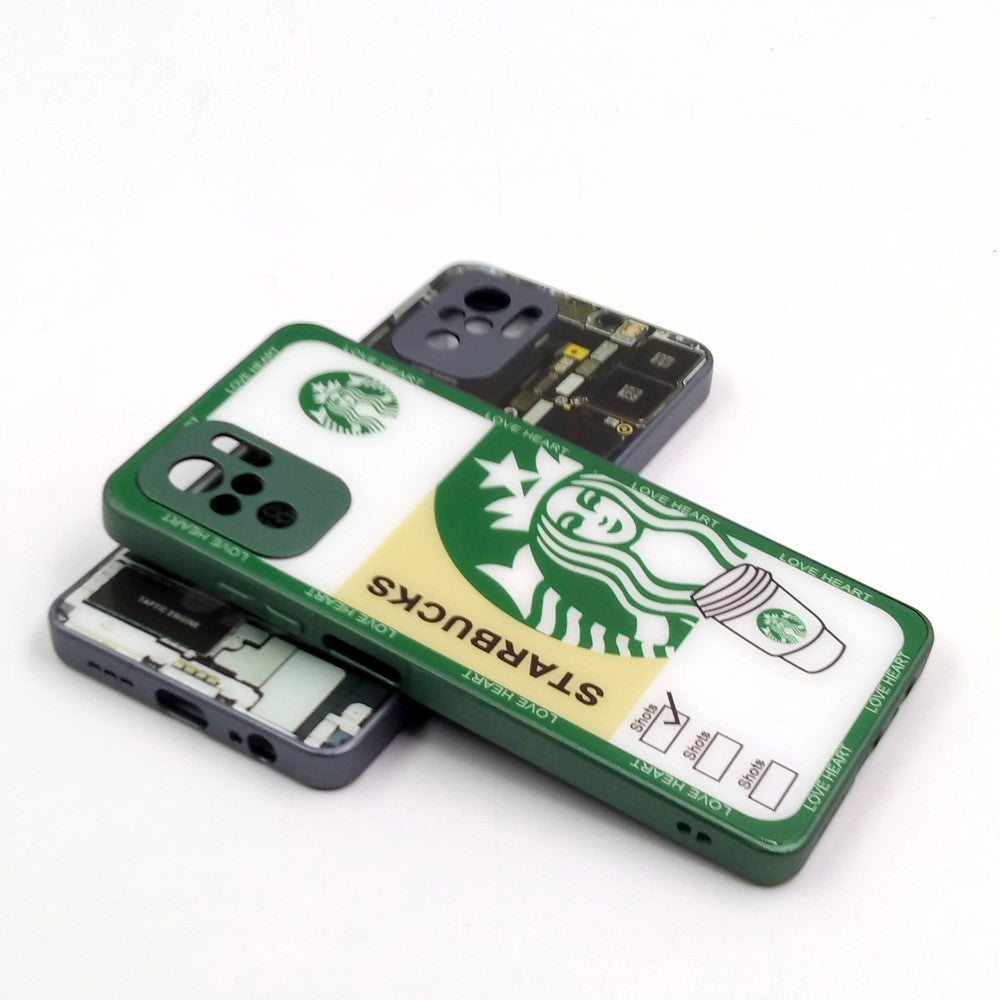 Redmi Note 10s pack of 2 Glass Back Covers Stabucks and Circuit Design