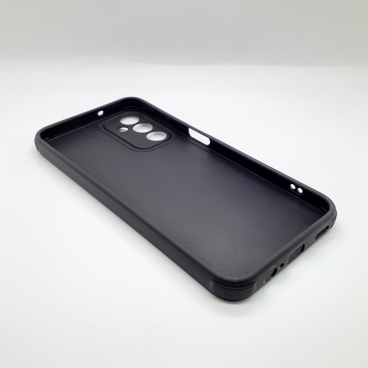 Samsung A14 Carbon Fiber texture Hard Rubber armour back cover shock-porof case