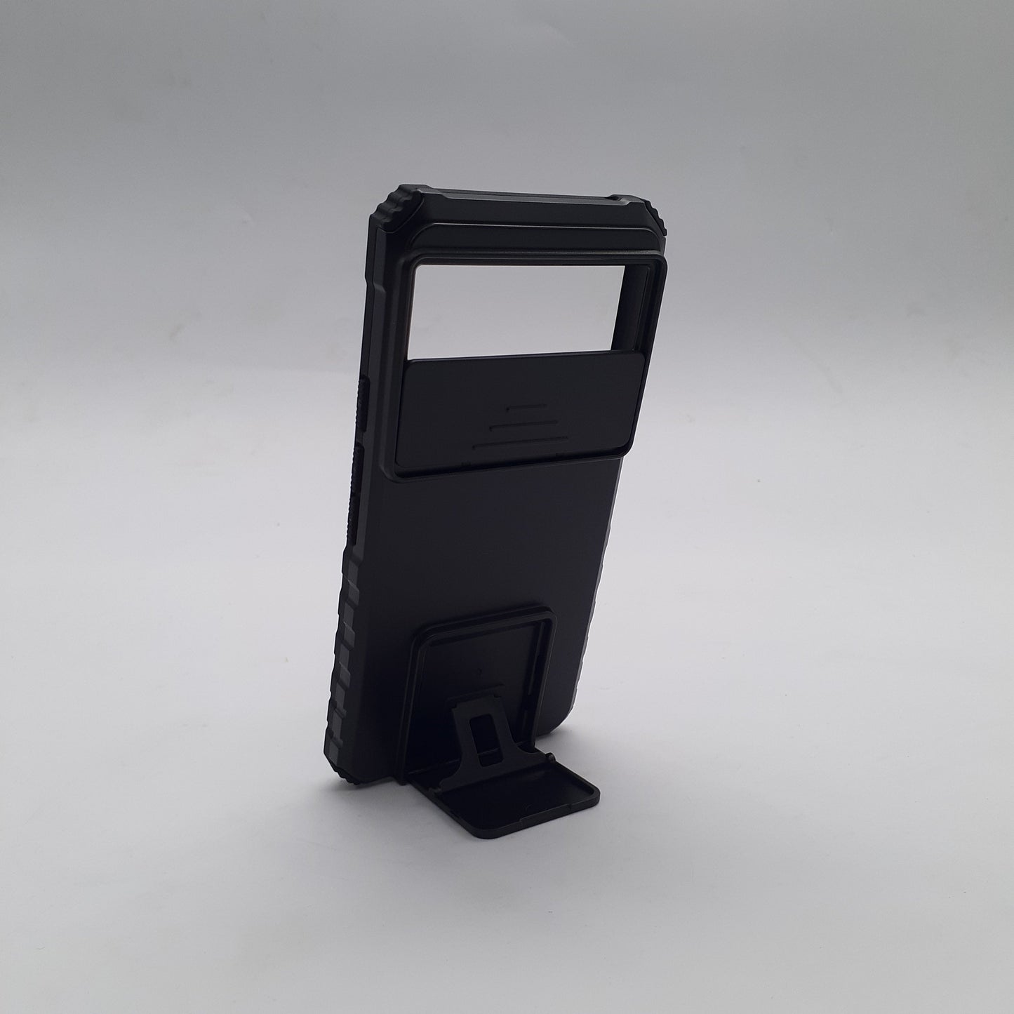 Google Pixel 8 Heavy Duty Shockproof Case with Slide Camera Lens Cover and Integrated Kickstand/Stand for Hands-Free Viewing