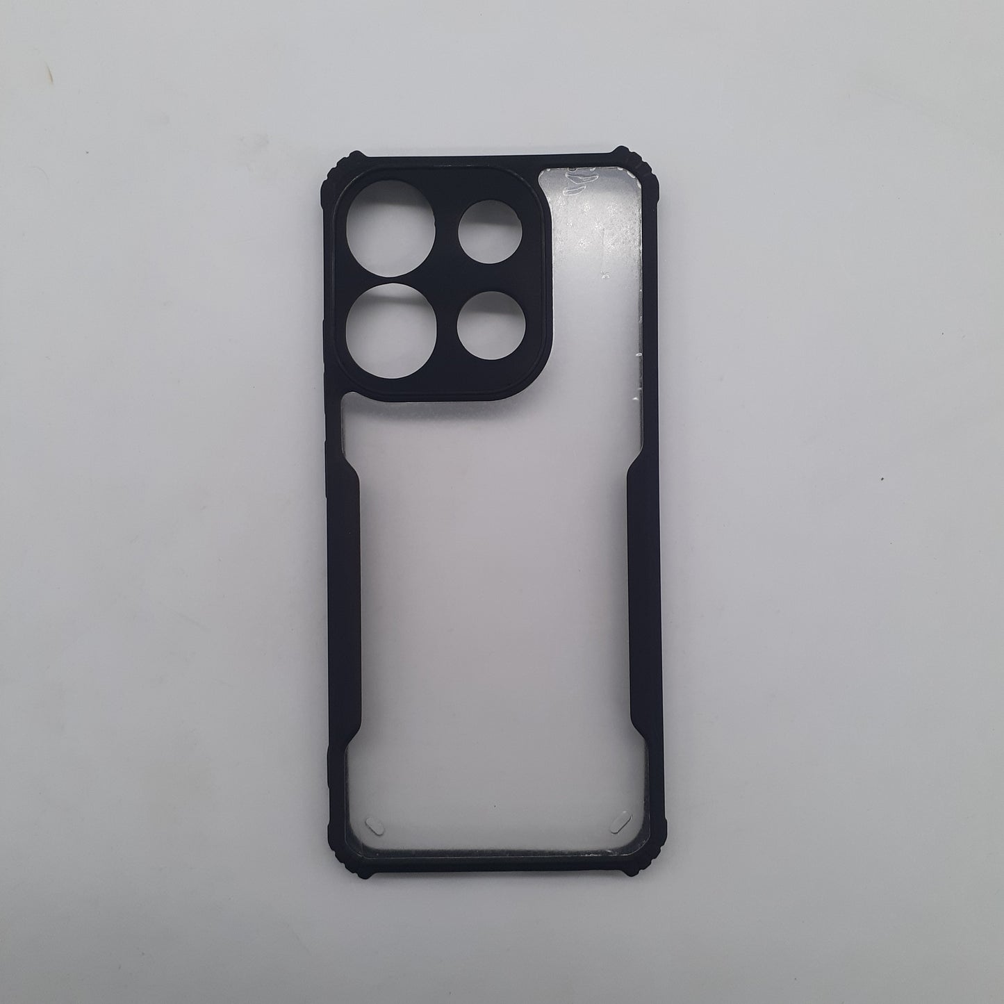 Infinix Smart 7 iPAKY Shockproof Hybrid Armor Case with Side Grip and Camera Protection, Slim Matte Silicone Back Cover