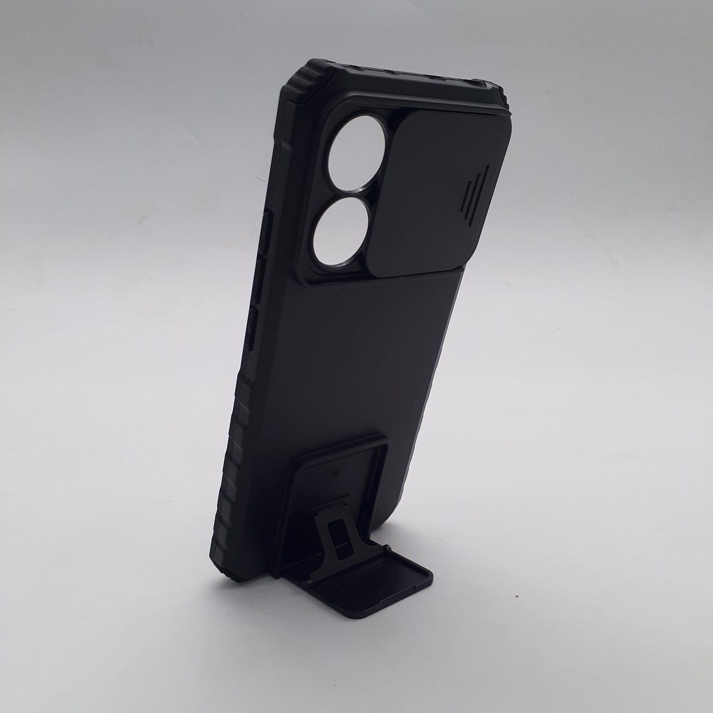Redmi Note 14 Heavy Duty Protective Phone Case with Sliding Camera Cover and Integrated Built-in Kickstand for Hands-Free Viewing
