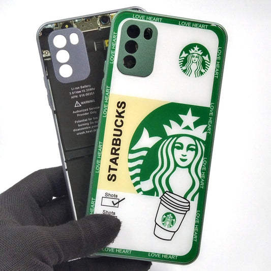 Xiaomi POCO M3 pack of 2 Glass Back Covers Stabucks and Circuit Design