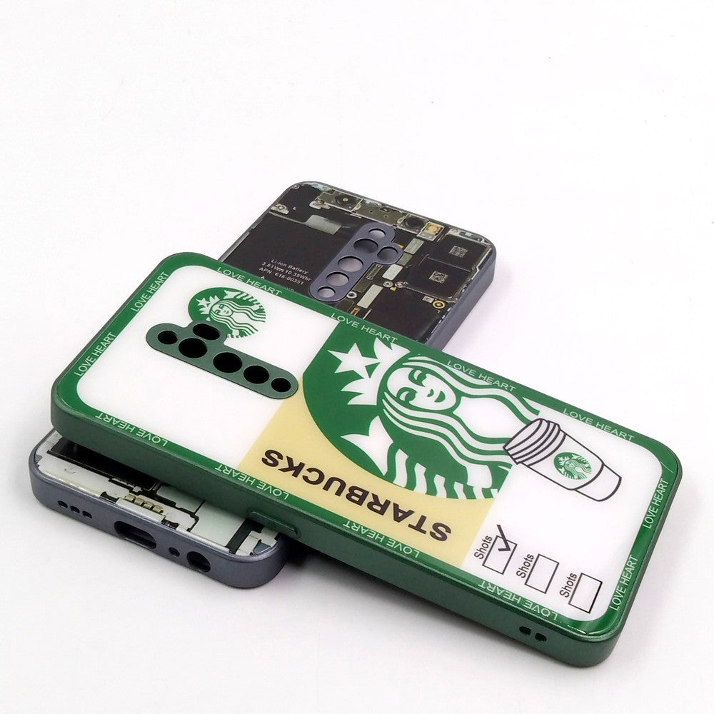 OPPO Reno 2F pack of 2 Glass Back Covers Stabucks and Circuit Design