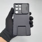 Samsung S23 Ultra Heavy Duty Shockproof Phone Case with Slide Camera Cover and Integrated Kickstand for Hands-Free Viewing