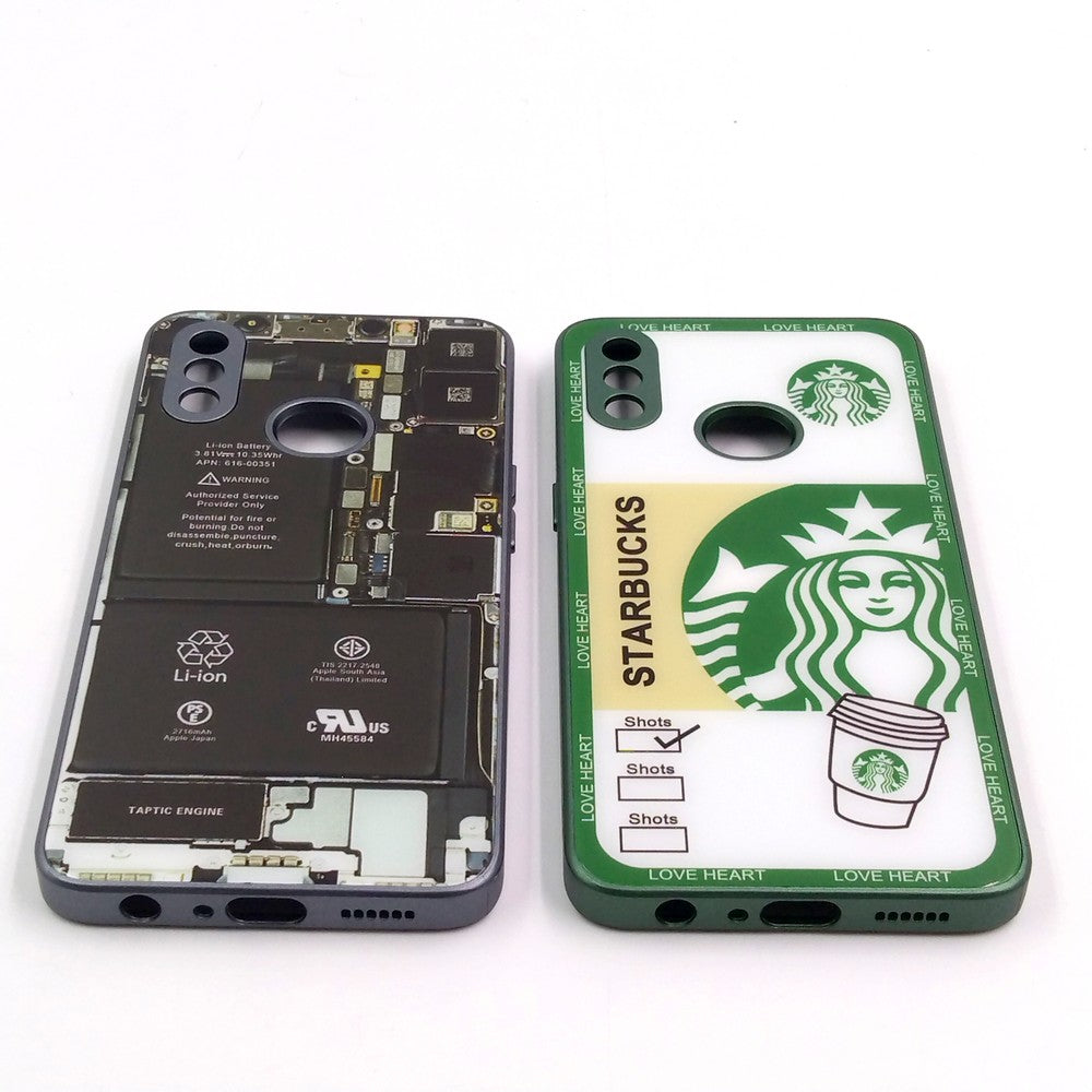 Samsung A10s pack of 2 Glass Back Covers Stabucks and Circuit Design