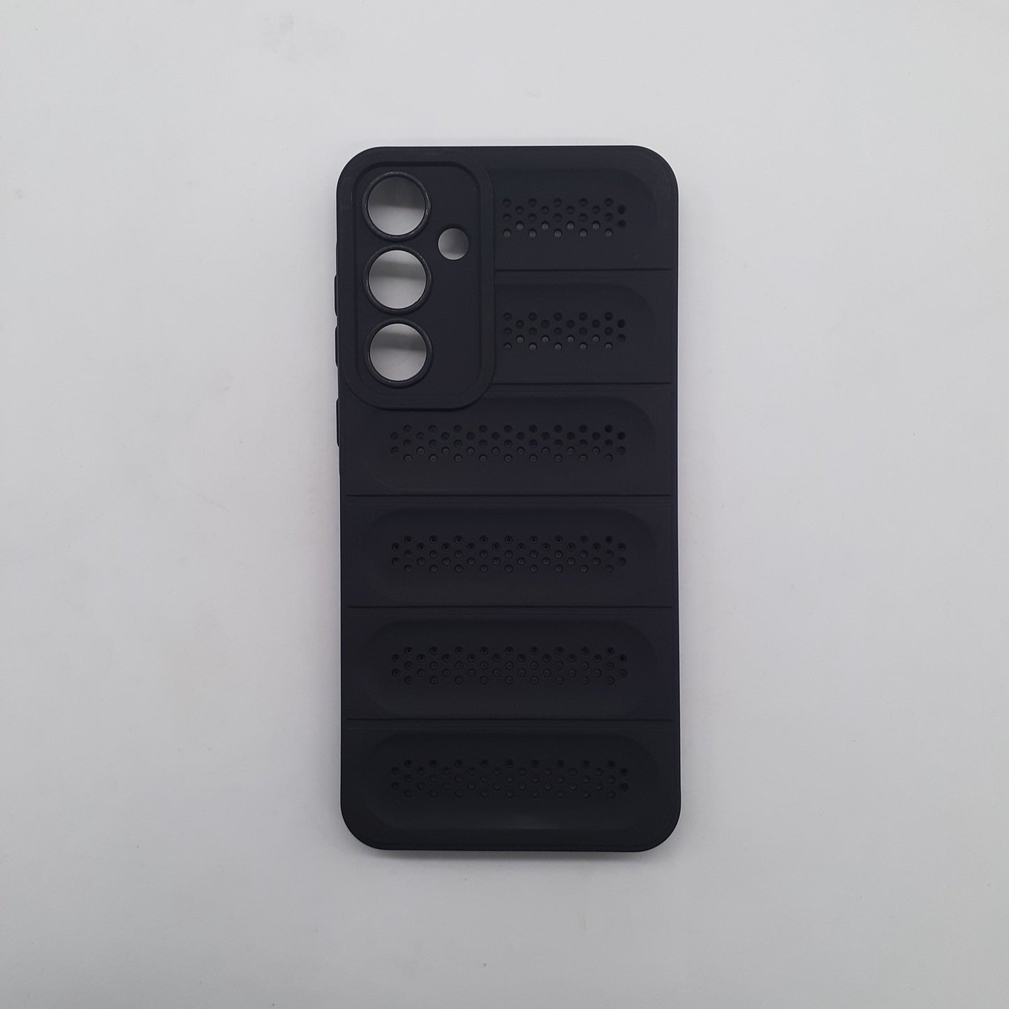 Samsung A55 Heat Dissipation Shockproof Strong TPU PC Dual Layer Phone Back Cover Enhanced Cooling Design Black