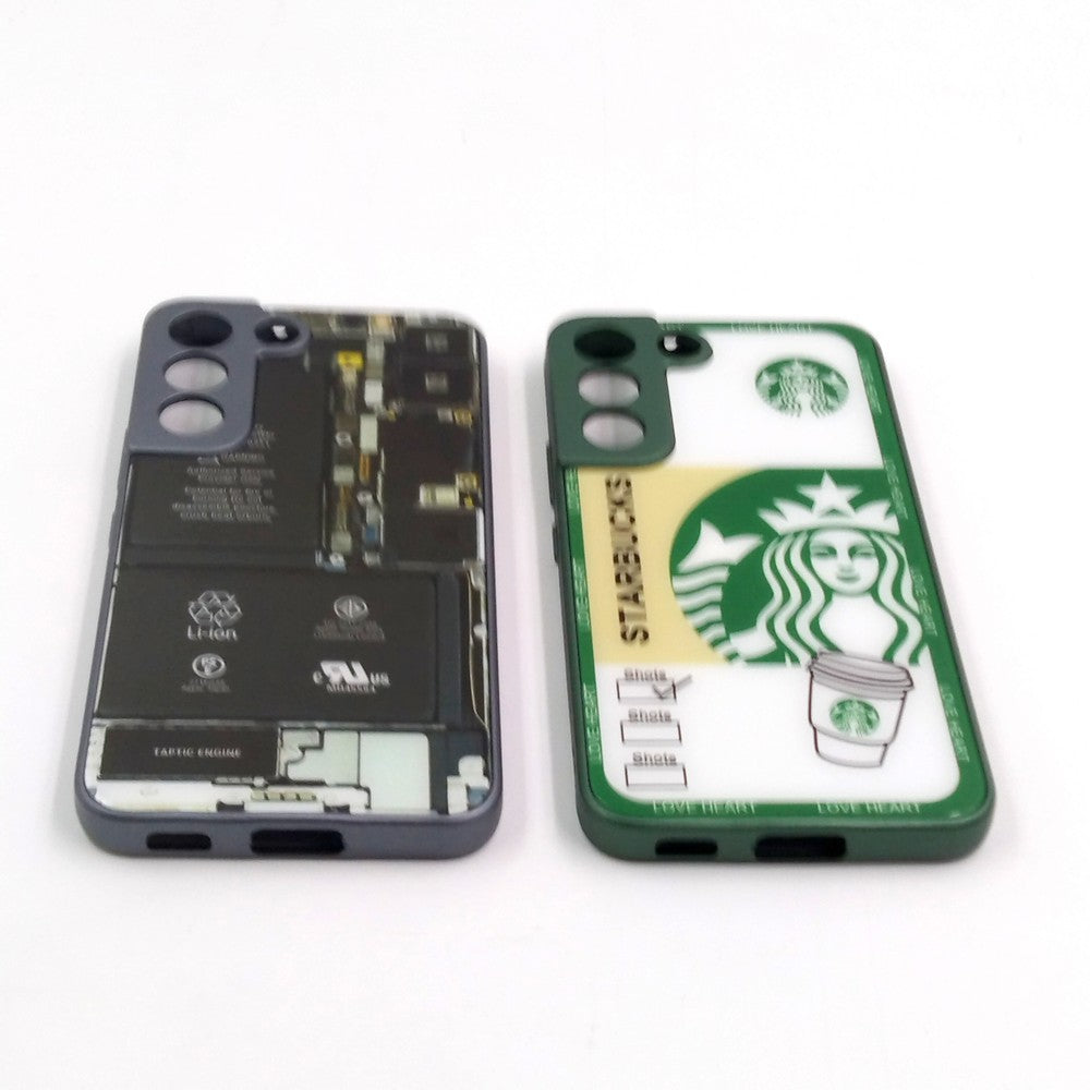 Samsung S22 pack of 2 Glass Back Covers Stabucks and Circuit Design