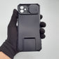 Samsung A04 Rugged Dual Layer Protective Phone Case with Slide Camera Lens Cover and Integrated Ring Holder Kickstand, Shockproof Hybrid Cover
