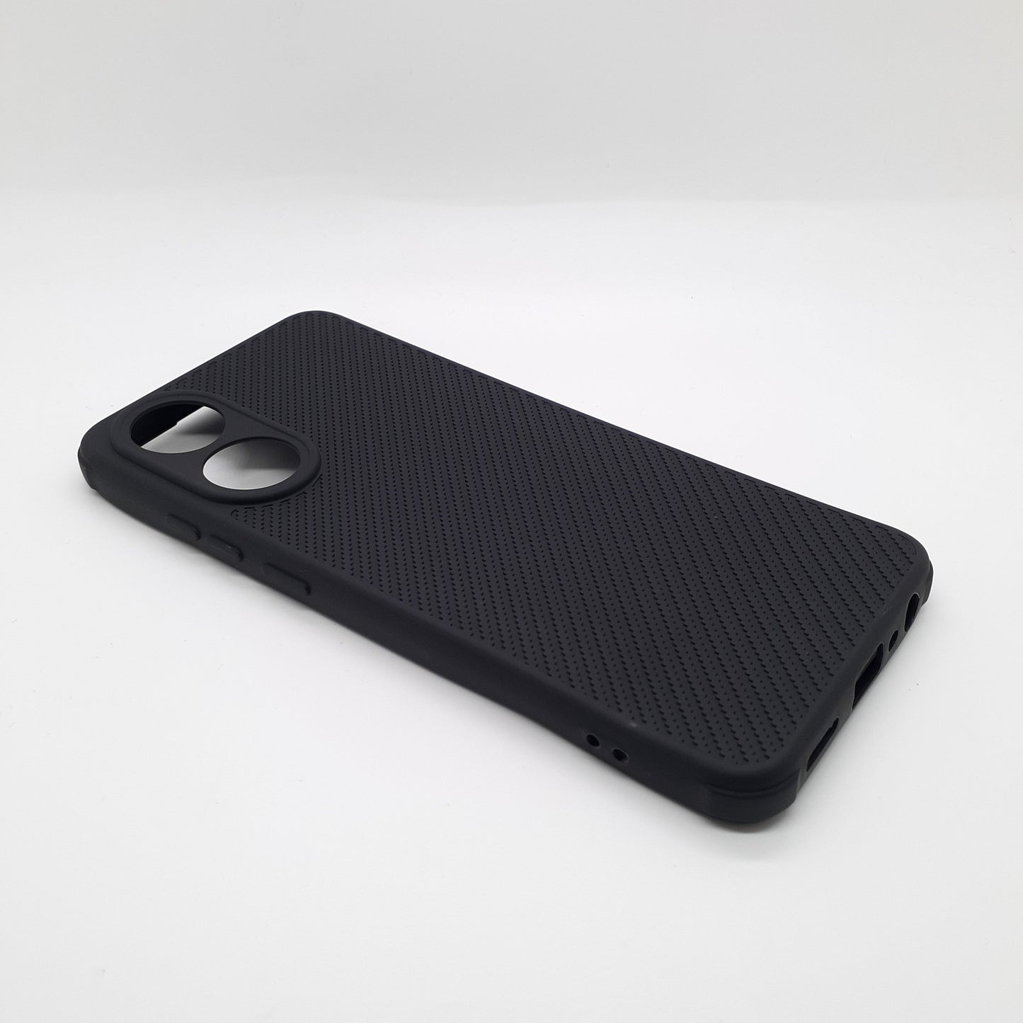 OPPO A78 Carbon Fiber texture Hard Rubber armour back cover shock-porof case
