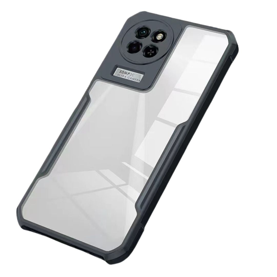 itel S23 case Matte Black Back Cover Soft Silicone TPU Bumper case