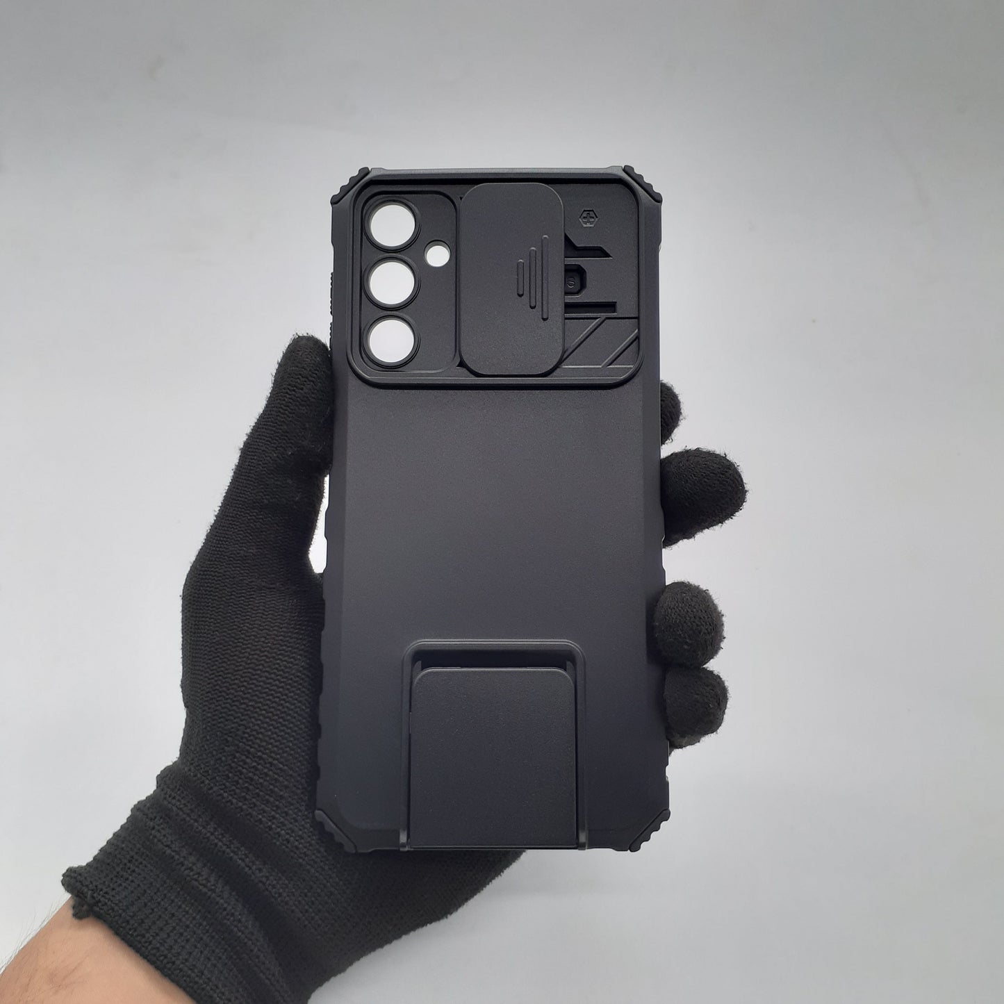 Samsung A24 4G Protective Case with Camera Slide Cover, Integrated Kickstand, and Military-Grade Drop Protection