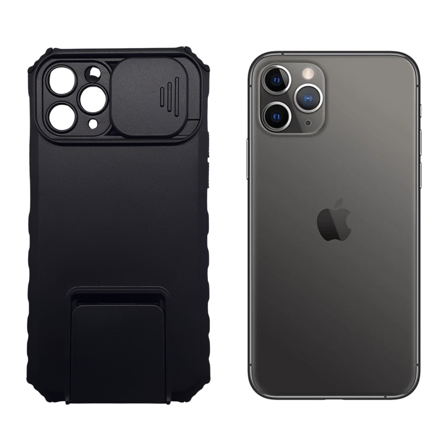iPhone 11 Pro Heavy Duty Protective Case with Sliding Camera Cover and Integrated Kickstand for Hands-Free Viewing