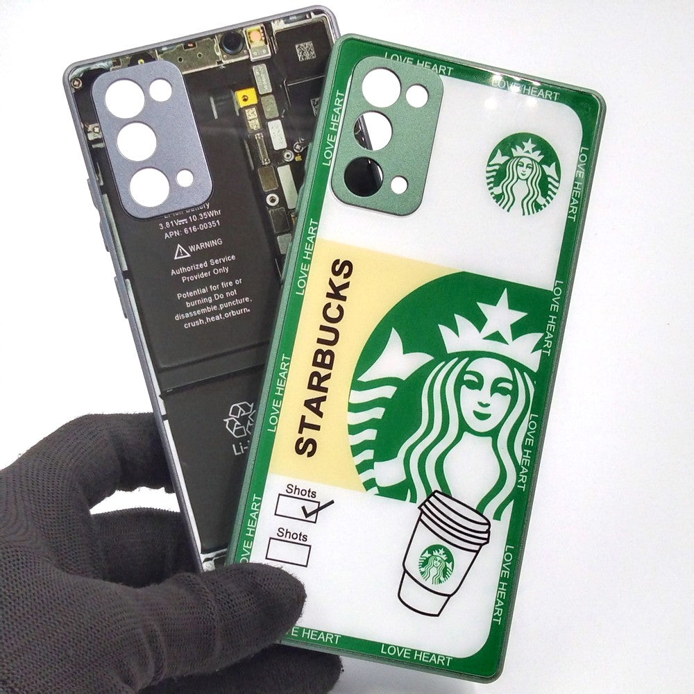 Samsung Note 20 pack of 2 Glass Back Covers Stabucks and Circuit Design