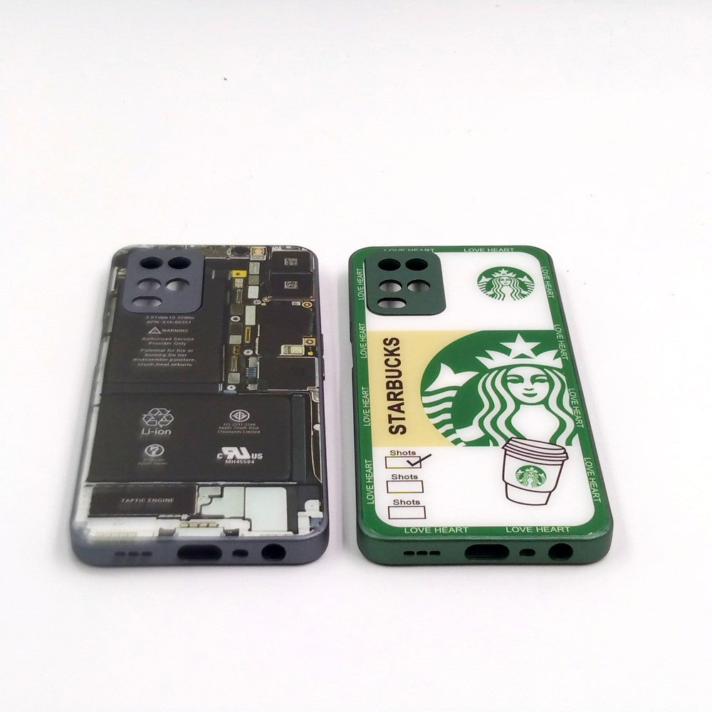 OPPO A54 pack of 2 Glass Back Covers Stabucks and Circuit Design