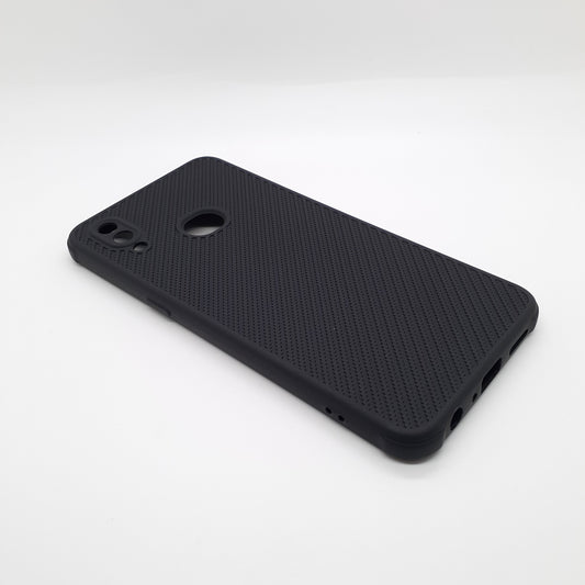 Samsung A10s Carbon Fiber texture Hard Rubber armour back cover shock-porof case