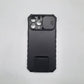 iPhone 13 Pro Max Heavy Duty Case with Camera Slide Cover, Integrated Kickstand, and Military-Grade Shockproof Protection.
