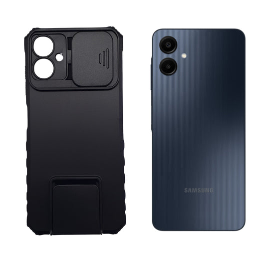 Samsung A06 Case, Military Grade Shockproof Rugged Cover with Slide Camera Protector and Built-in 360¡ Rotate Ring Kickstand/Magnetic Car Mount for Samsung Galaxy A06