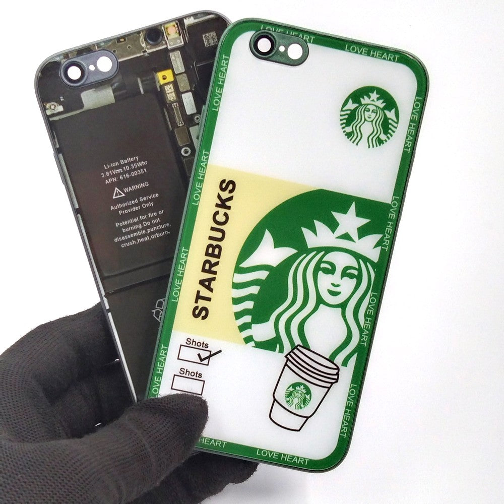 iPhone 6 pack of 2 Glass Back Covers Stabucks and Circuit Design