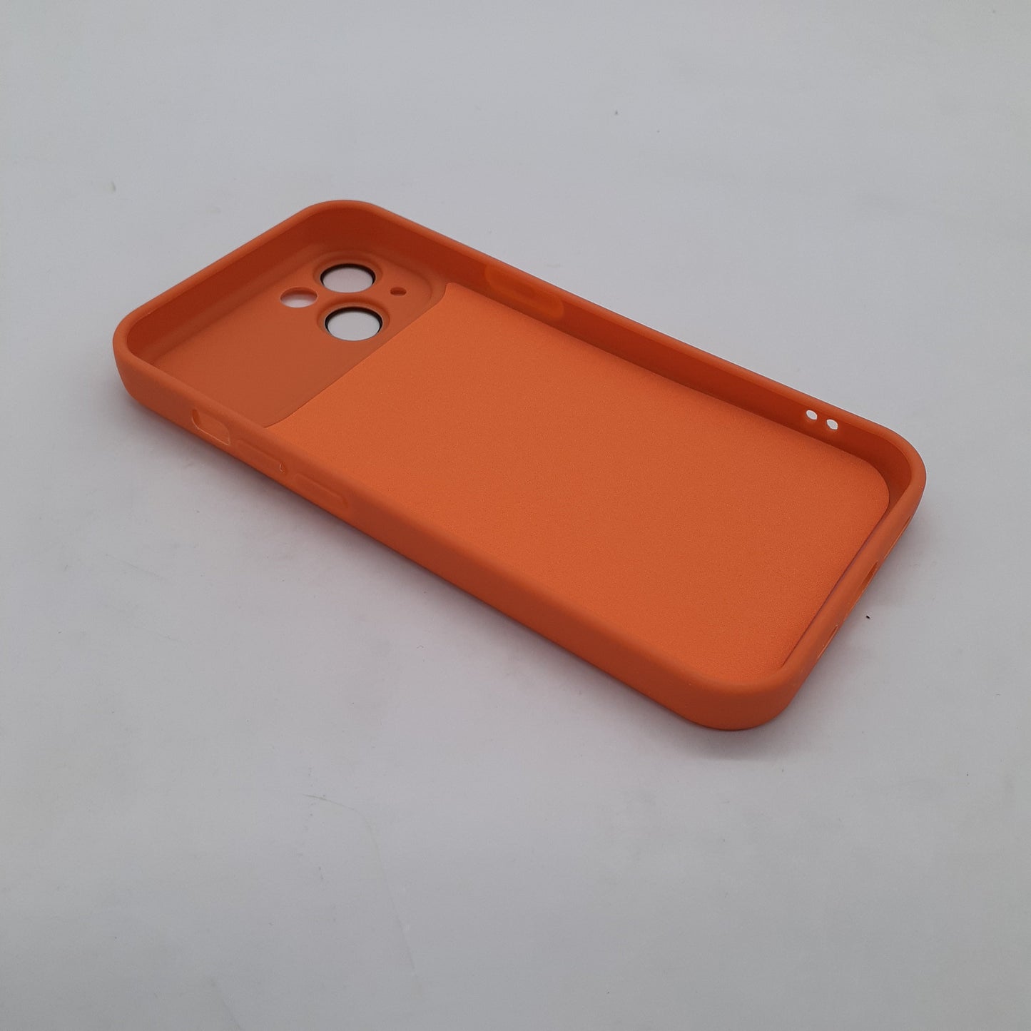 iPhone 13 Orange Back Case - Slim Fit Protective Silicone Phone Cover