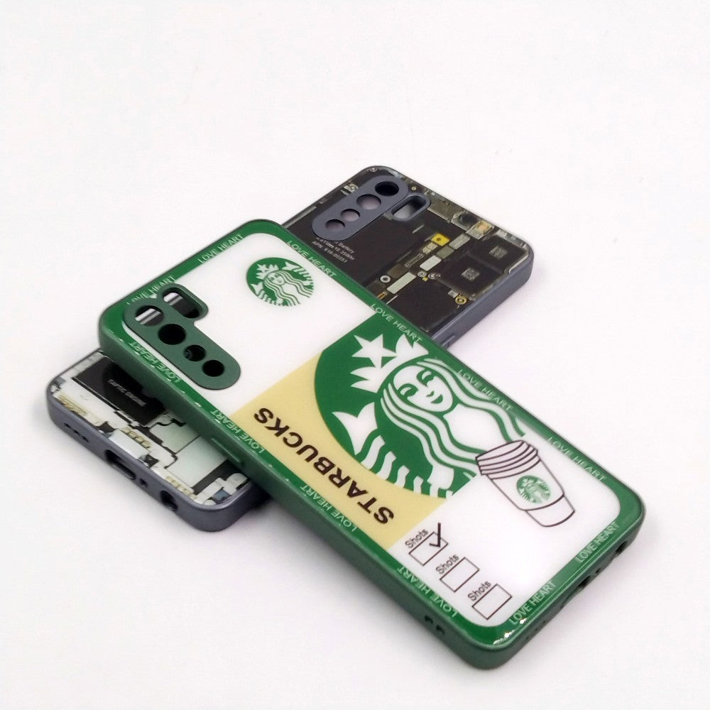 OPPO F15 pack of 2 Glass Back Covers Stabucks and Circuit Design