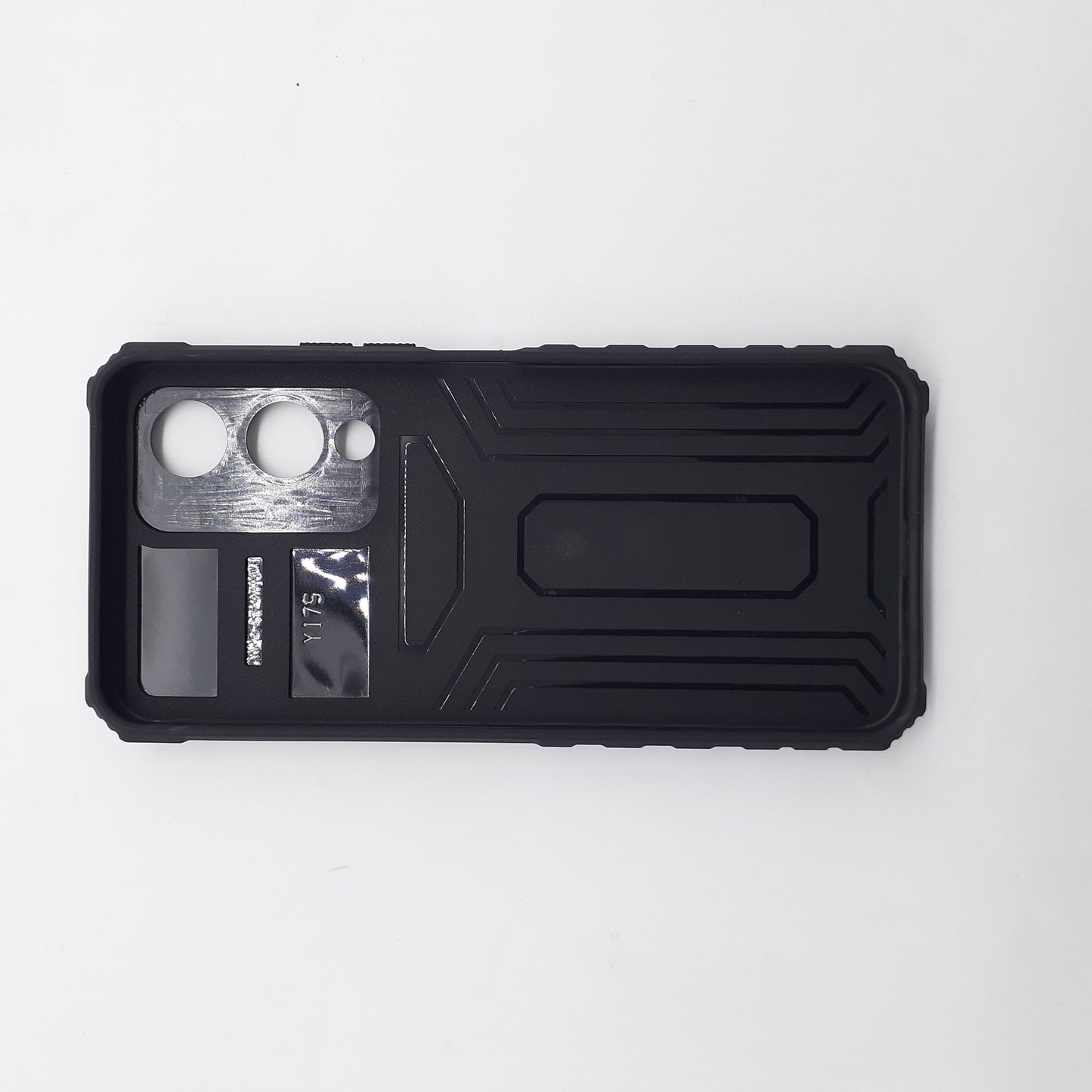 Vivo Y17s Shockproof Armor Case with Slide Push Pull Camera Lens Protection and Invisible Live Stand Phone Back Cover