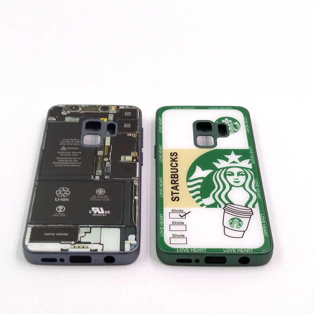 Samsung S9 pack of 2 Glass Back Covers Stabucks and Circuit Design