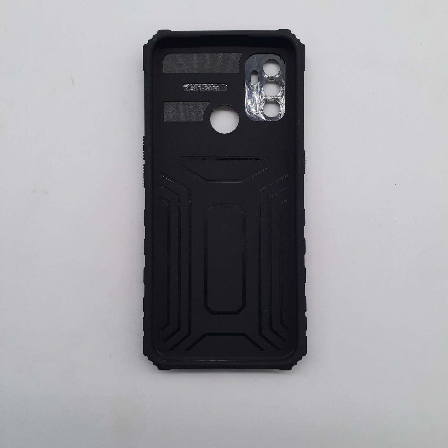 OPPO A53 Camera Slide Protector Case, Heavy Duty Shockproof Cover with Built-in Kickstand, Full Protection Hard Shell for OPPO A53 2020