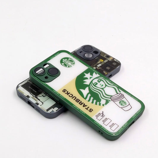 iPhone 14 pack of 2 Glass Back Covers Stabucks and Circuit Design