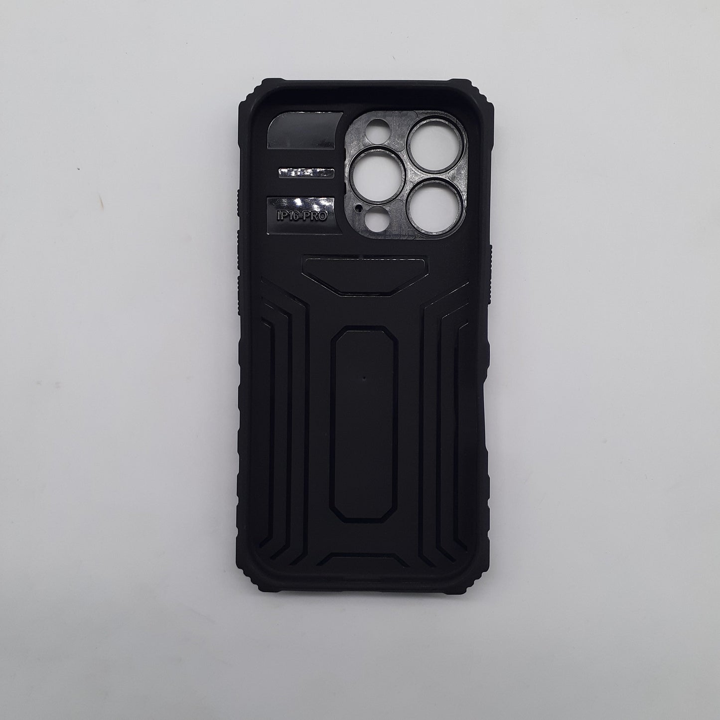 iPhone 16 Pro Case with Slide Camera Cover and Built-in Kickstand, Heavy Duty Shockproof Protective Cover with Integrated Stand for Hands-Free Viewing