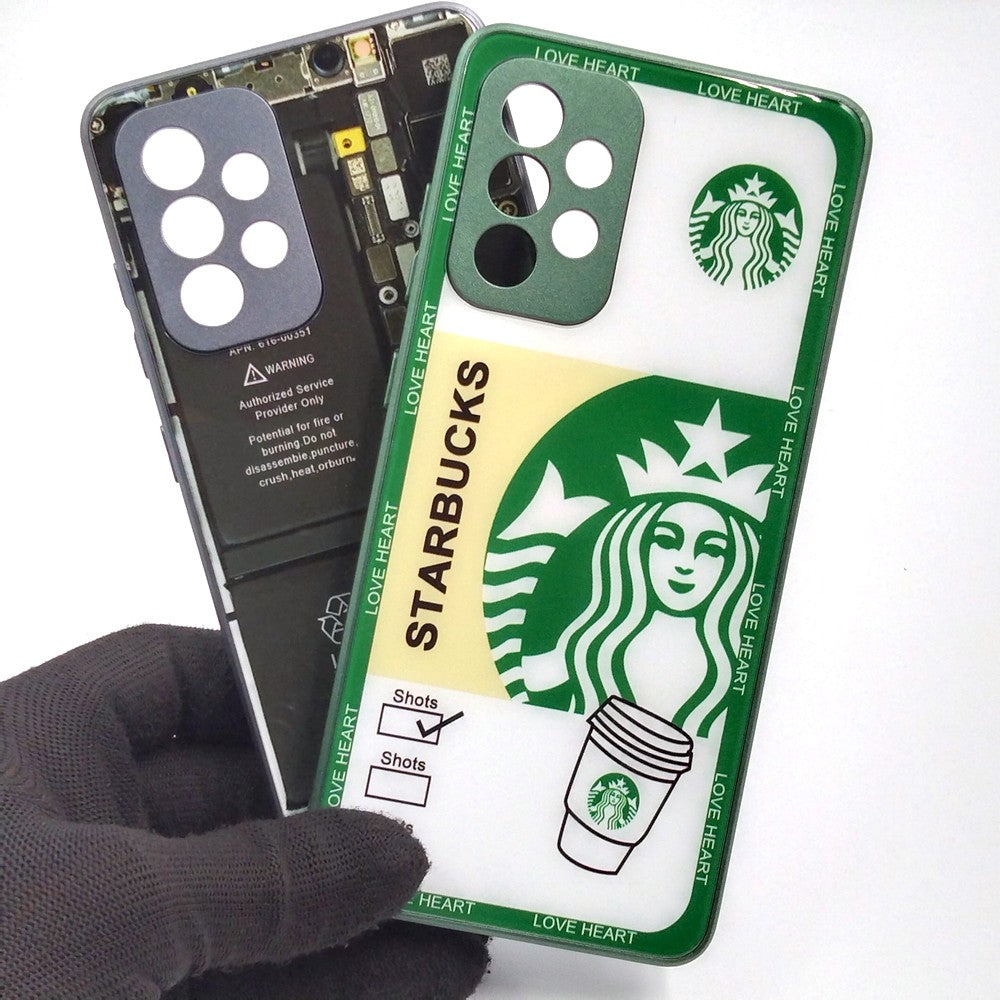 Samsung A52 pack of 2 Glass Back Covers Stabucks and Circuit Design