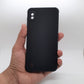 Samsung A10 Carbon Fiber texture Hard Rubber armour back cover shock-porof case