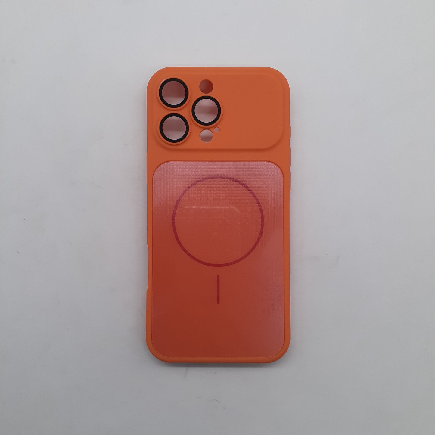 iPhone 16 Pro Max Orange Back Case - Slim Fit Protective Silicone Phone Cover