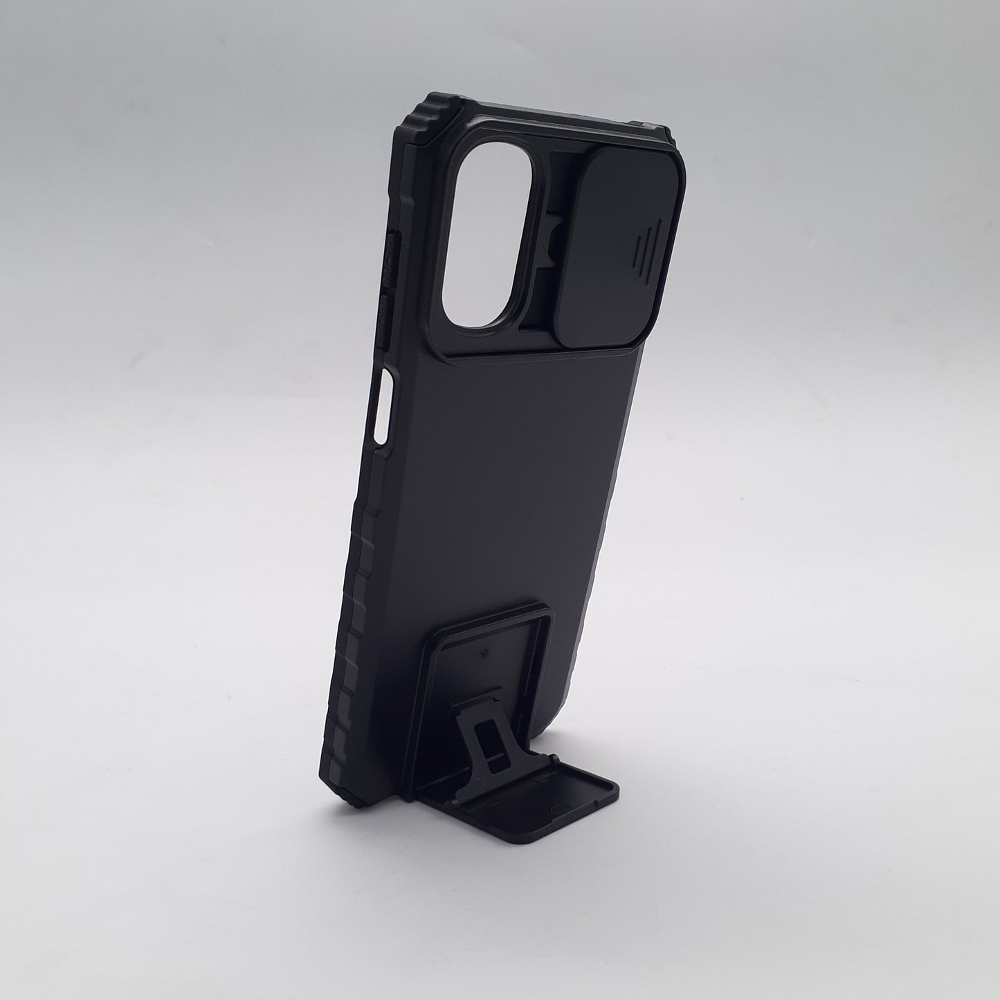 Motorola Moto G22 Case, Heavy Duty Shockproof Cover with Sliding Camera Lens Protector and Integrated Kickstand for Hands-Free Viewing
