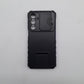 Samsung A16 Shockproof Hybrid Case with Sliding Camera Lens Protection and Integrated Ring Stand Holder, Heavy Duty TPU+PC Cover