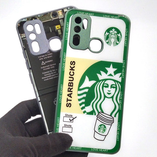 Vivo Y50 pack of 2 Glass Back Covers Stabucks and Circuit Design