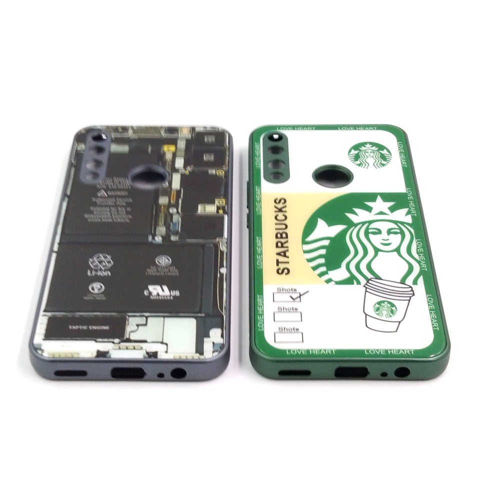 Huawei Y9 Prime pack of 2 Glass Back Covers Stabucks and Circuit Design