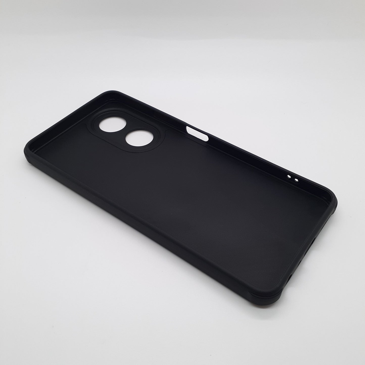 OPPO A58 Carbon Fiber texture Hard Rubber armour back cover shock-porof case