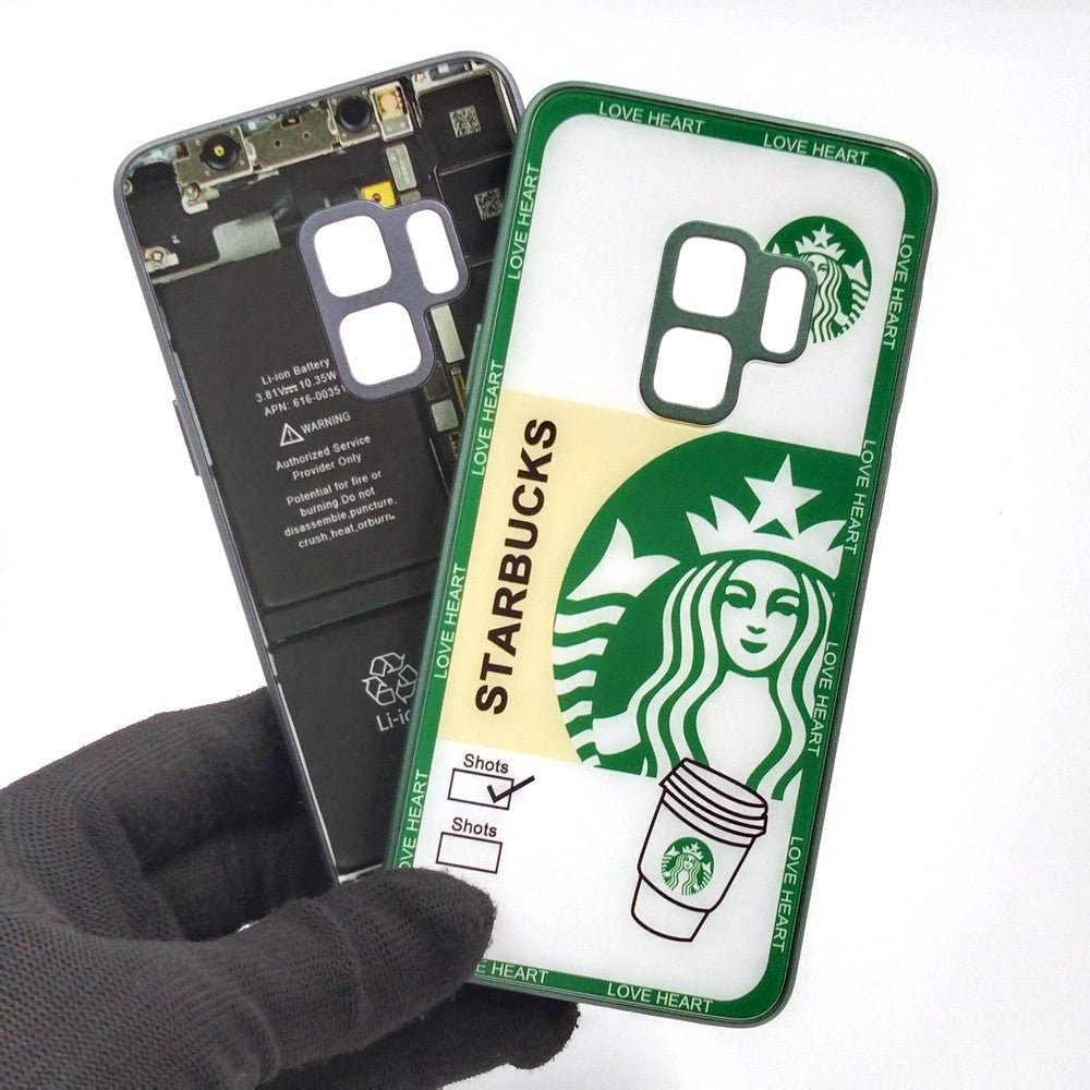 Samsung S9 pack of 2 Glass Back Covers Stabucks and Circuit Design