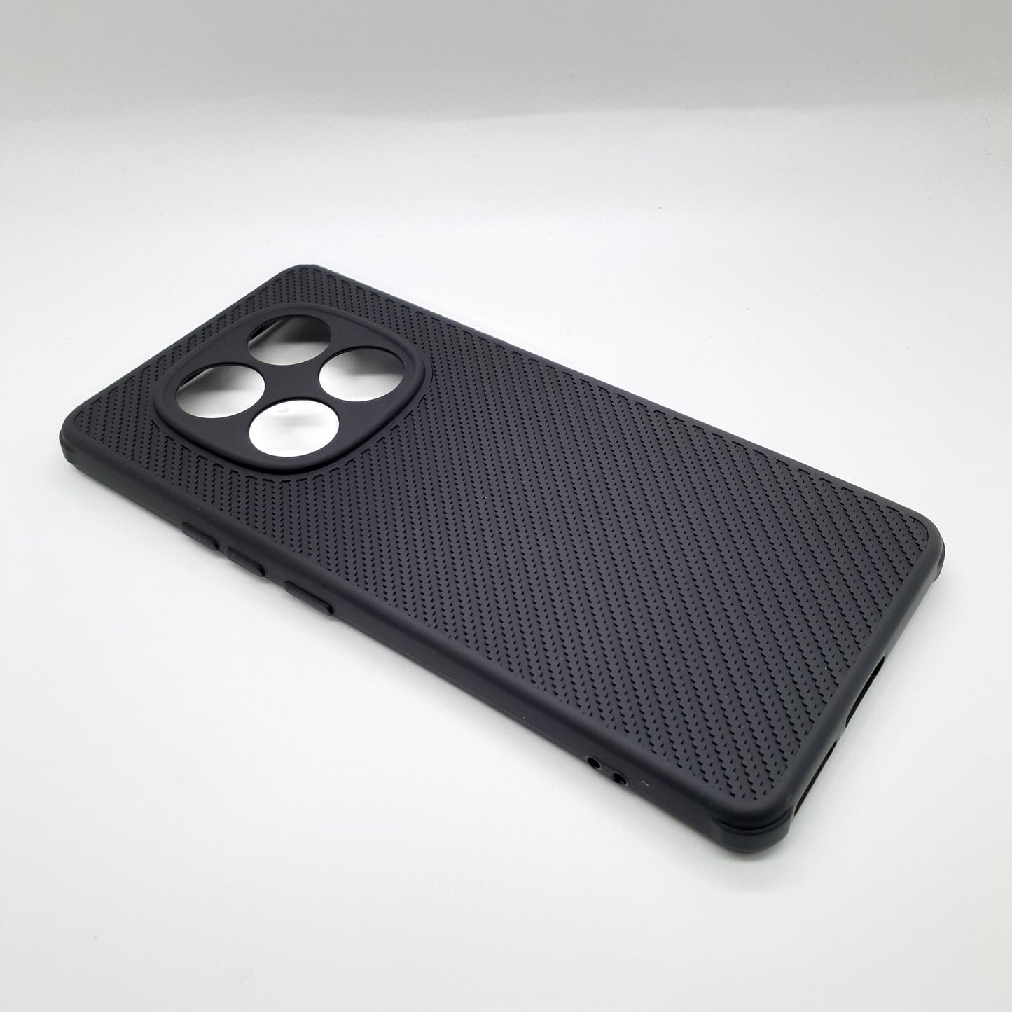 Redmi Note 14 Pro 4G Carbon Fiber texture Hard Rubber armour back cover shock-porof case
