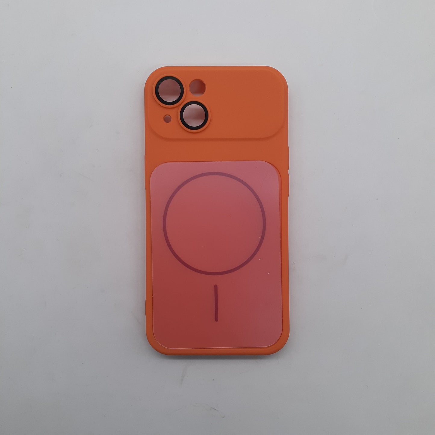 iPhone 13 Orange Back Case - Slim Fit Protective Silicone Phone Cover